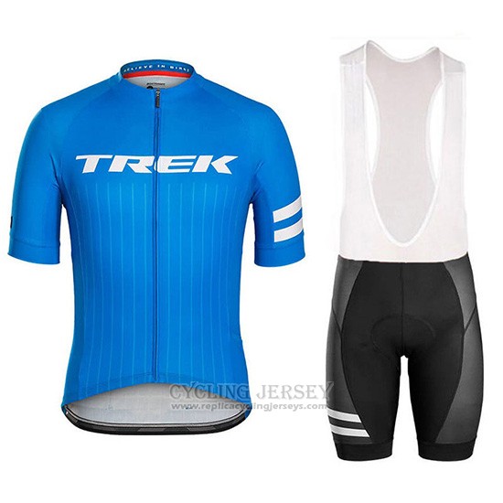 2018 Cycling Jersey Trek Bontrager Blue Short Sleeve and Bib Short